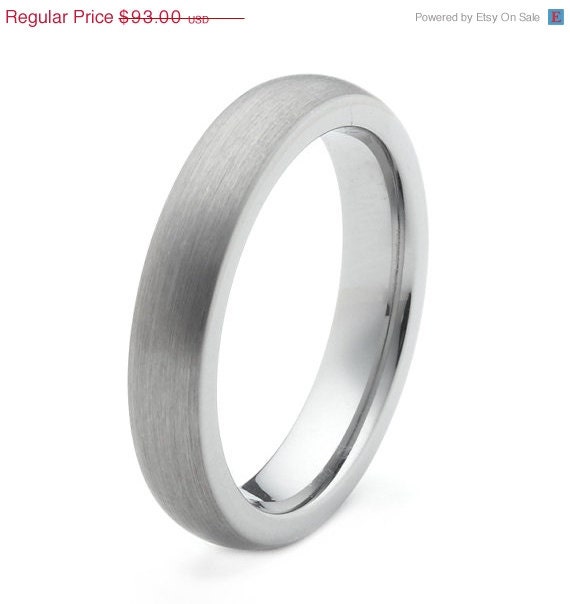 ON SALE Mens tungsten wedding band - Comfort Fit With Brushed Finish