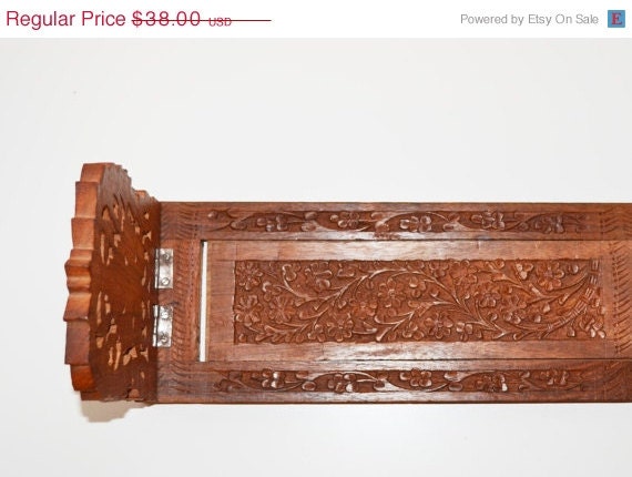 ON SALE Hand Carved Wooden Folding Book holder by ...