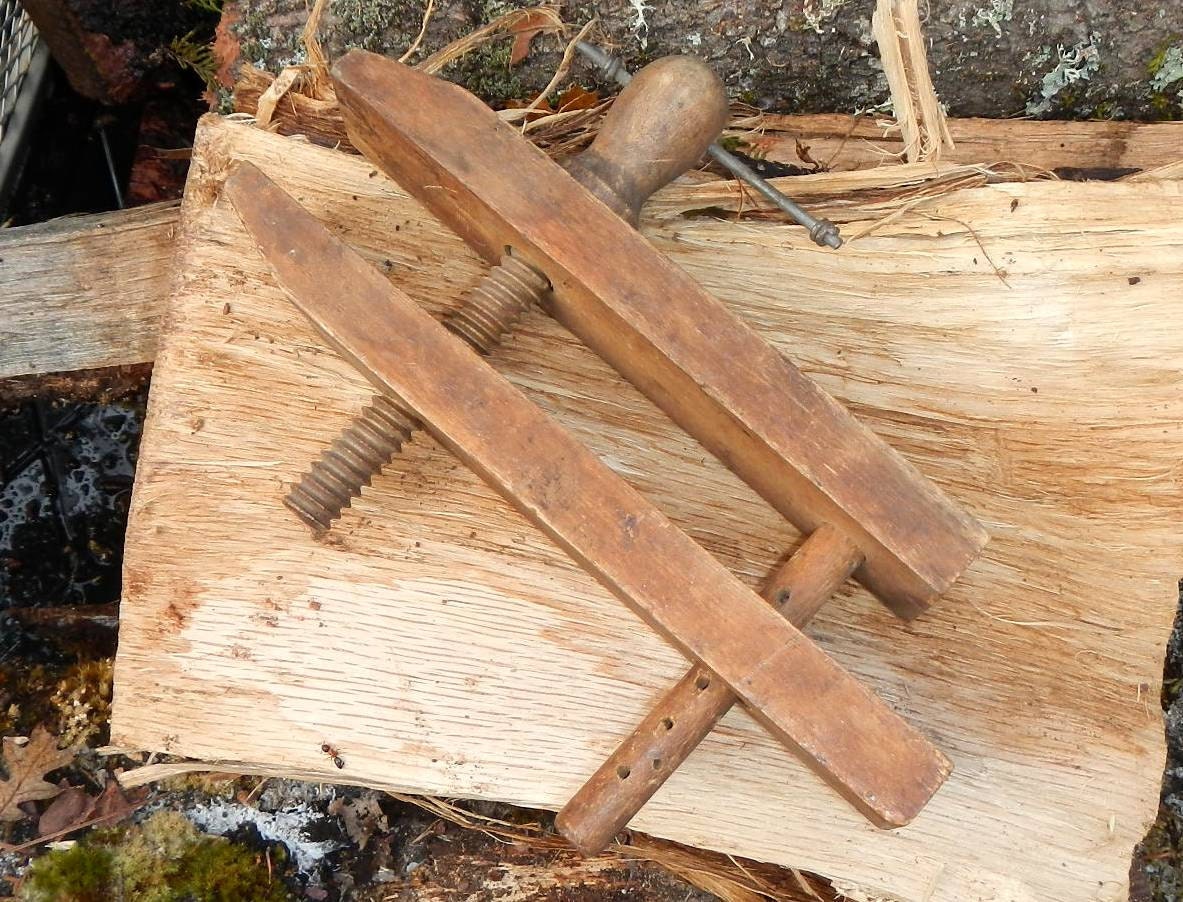 old wood vise