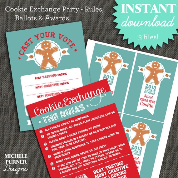 Items similar to Cookie Exchange Voting BALLOT and AWARDS and RULES ...