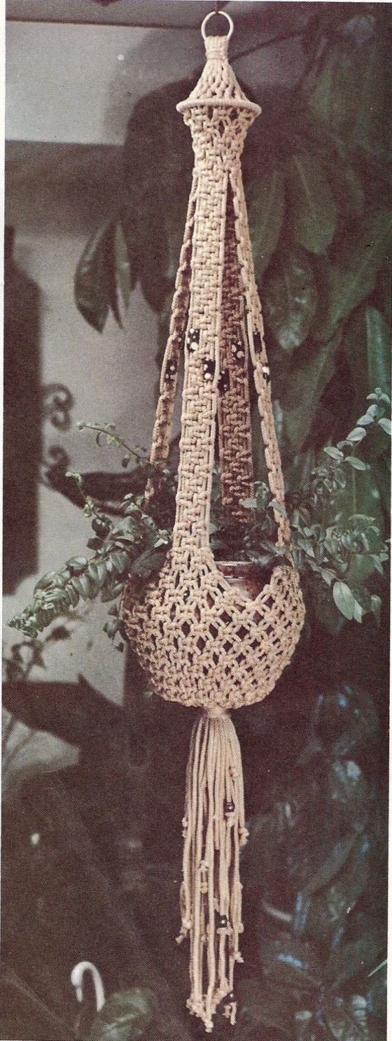 INSTANT DOWNLOAD Vintage Pattern Macrame plant hanger