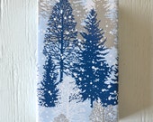 Blue Forest Holiday Wrapping Paper, 2 Feet x 10 Feet