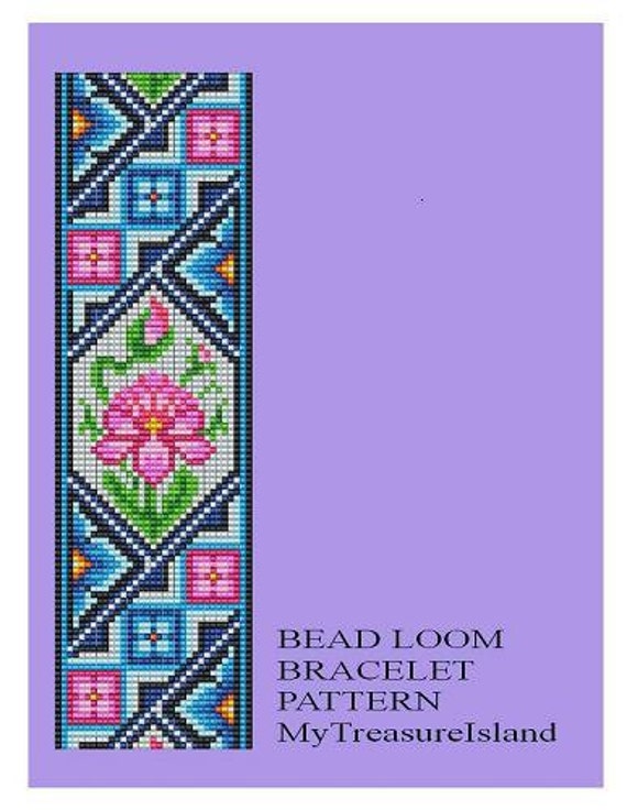 Download Bead Loom Antique Motif 2 Bracelet Pattern PDF 2 Color