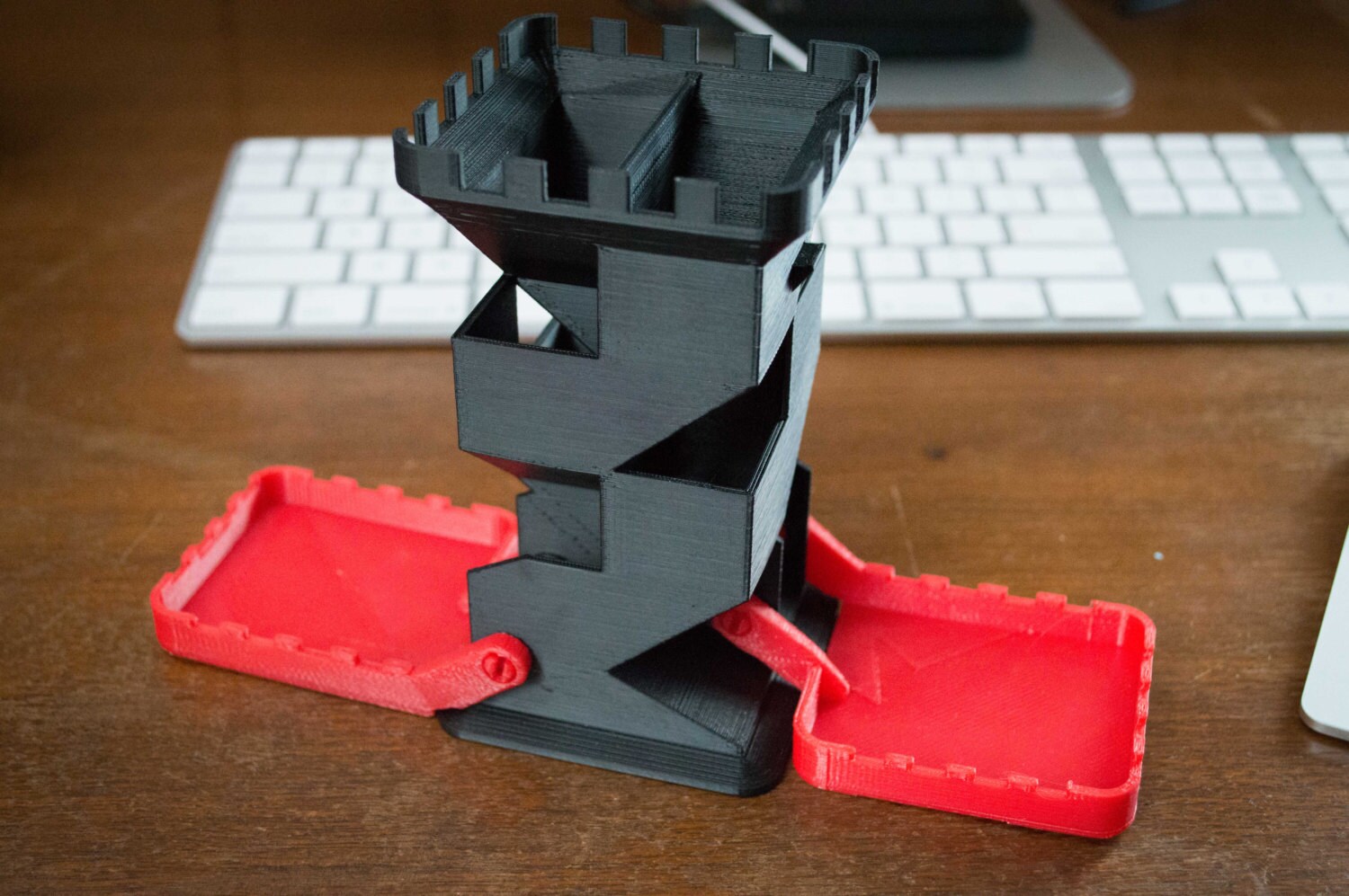 3D Printed Dice Tower Drawbridge Folding Randomizer by 3DCentral