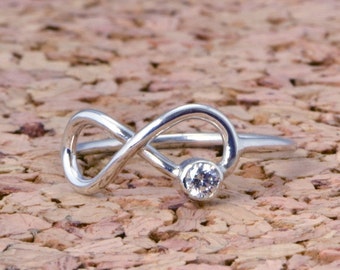 ... Ring - Promise Ring - Friendship Ring - Infinity Jewelry -Birthstone