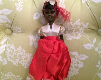 ON SALE Doll of Africa, Dolls From Around the World, Doll in Costume, Dolls of the World