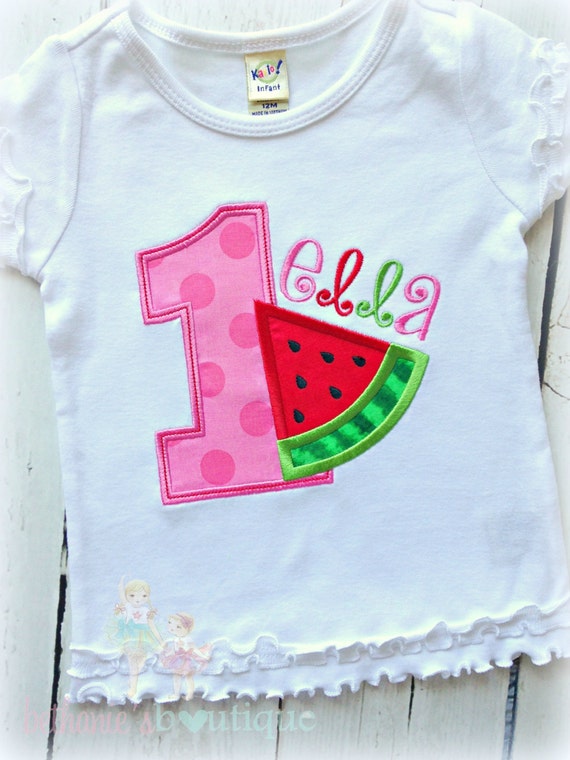 watermelon first birthday shirt