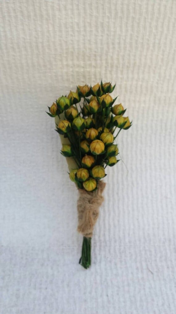 Rustic Green Dried Flower Boutonniere For Wedding by ...
