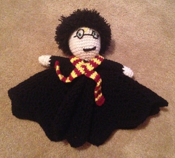 Crochet Harry Potter lovey security blanket by KathrynsHandiworks