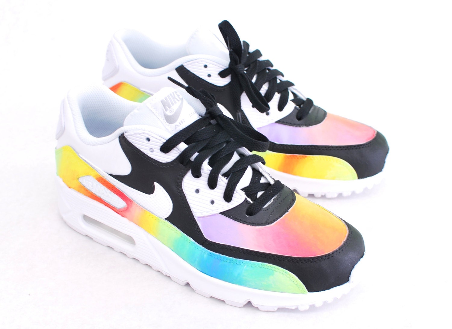 Custom HandPainted Color Blast Nike Air Max 90 Running Shoe