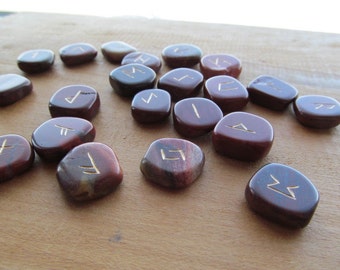 Red Jasper Stone Rune Kit #10
