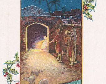 Ca. 1912 "Nativity Scene" Christmas Greetings Postcard - 827