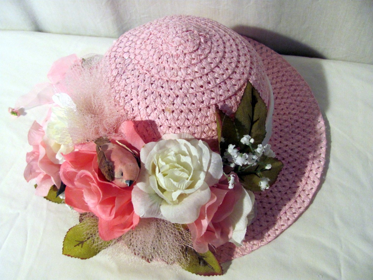 elegant tea party hat dress up play hat for little by AnnDanCes