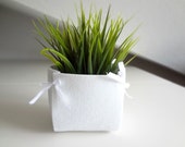White felt basket for wedding decorations