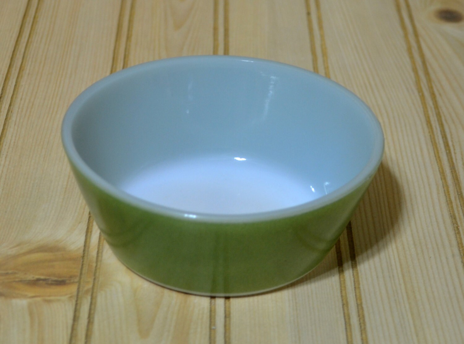 Vintage Green Federal Heat Proof Dish Cereal Soup Bowl USA