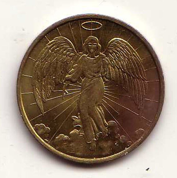 Brass in Pocket Angel Coin Token Good Luck by seditiousdelicious