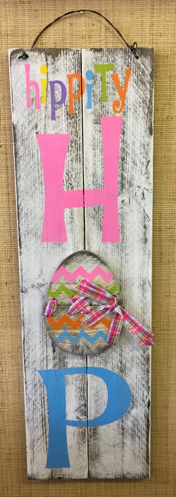 Painted, Sign Rustic Handmade & easter  Tall  Wood » signs Easter Holiday/Seasonal  rustic