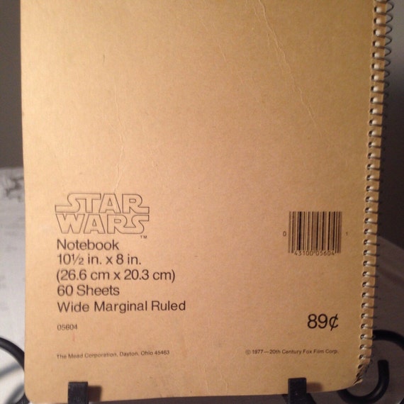 Vintage Star Wars Spiral Notebook Han Solo by vintagepoetic