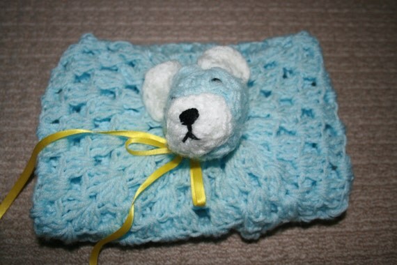 with head baby bear blanket similar to Items With Blanket Baby Teddy Crochet Comforter