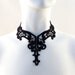 Gothic Choker Black Victorian Lace Necklace for Women - A Dark Venetian Beauty Perfect for Goth, Renaissance, Medieval and Edwardian styles