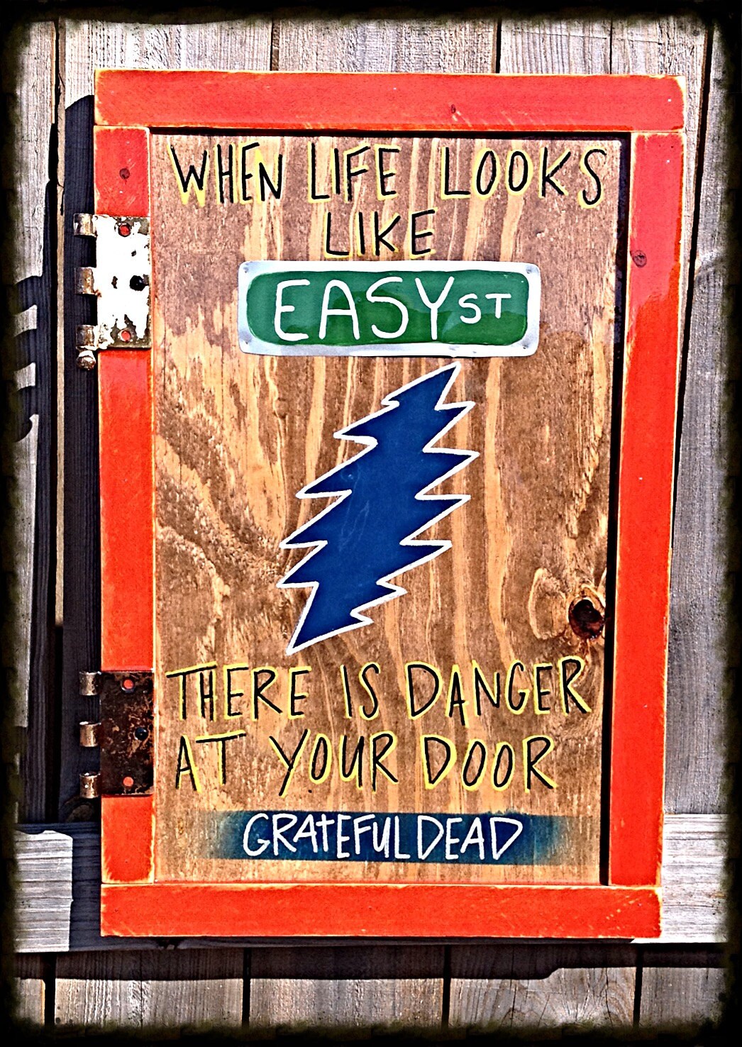 Grateful Dead Reclaimed wood wall artwood by KCdesignZ on Etsy