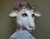 So in Love Papier mache sheep mask sheep costume