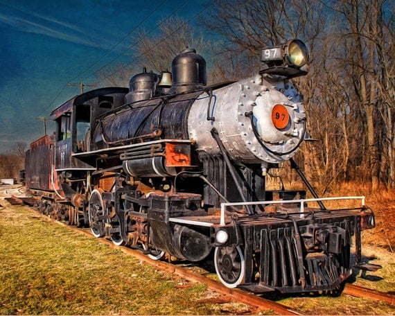 Old 97 Vintage Train Locomotive Photo Gifts by DavidMellenbruch