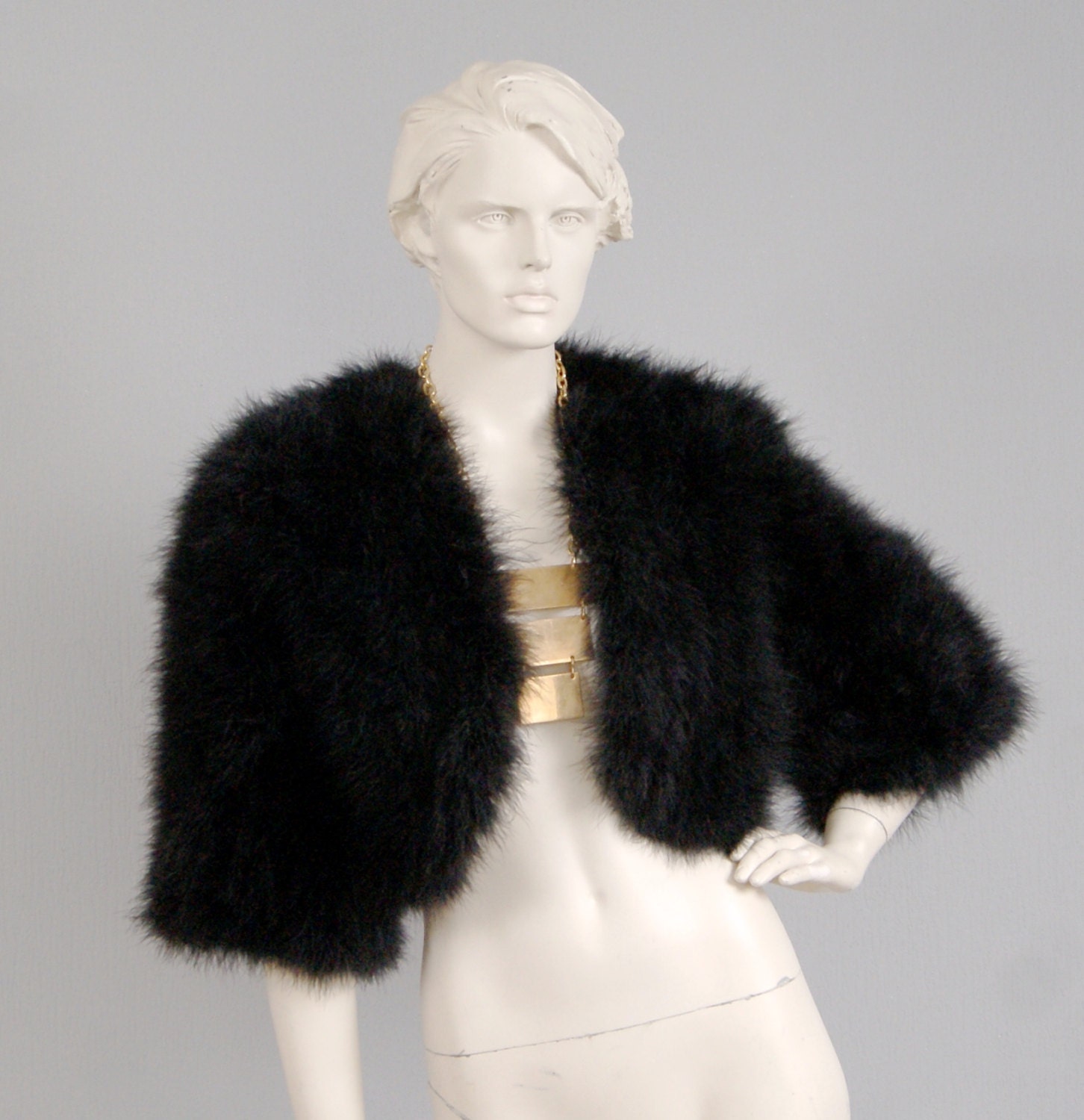 Vintage Marabou Feather Plume Bolero Cropped Jacket – Haute Juice