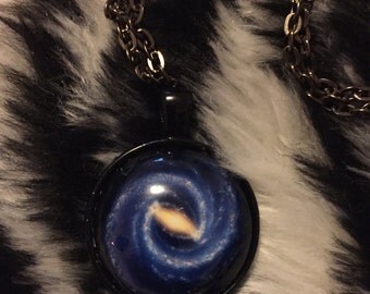 Galaxy / Nebula Glass Pendant - Necklace