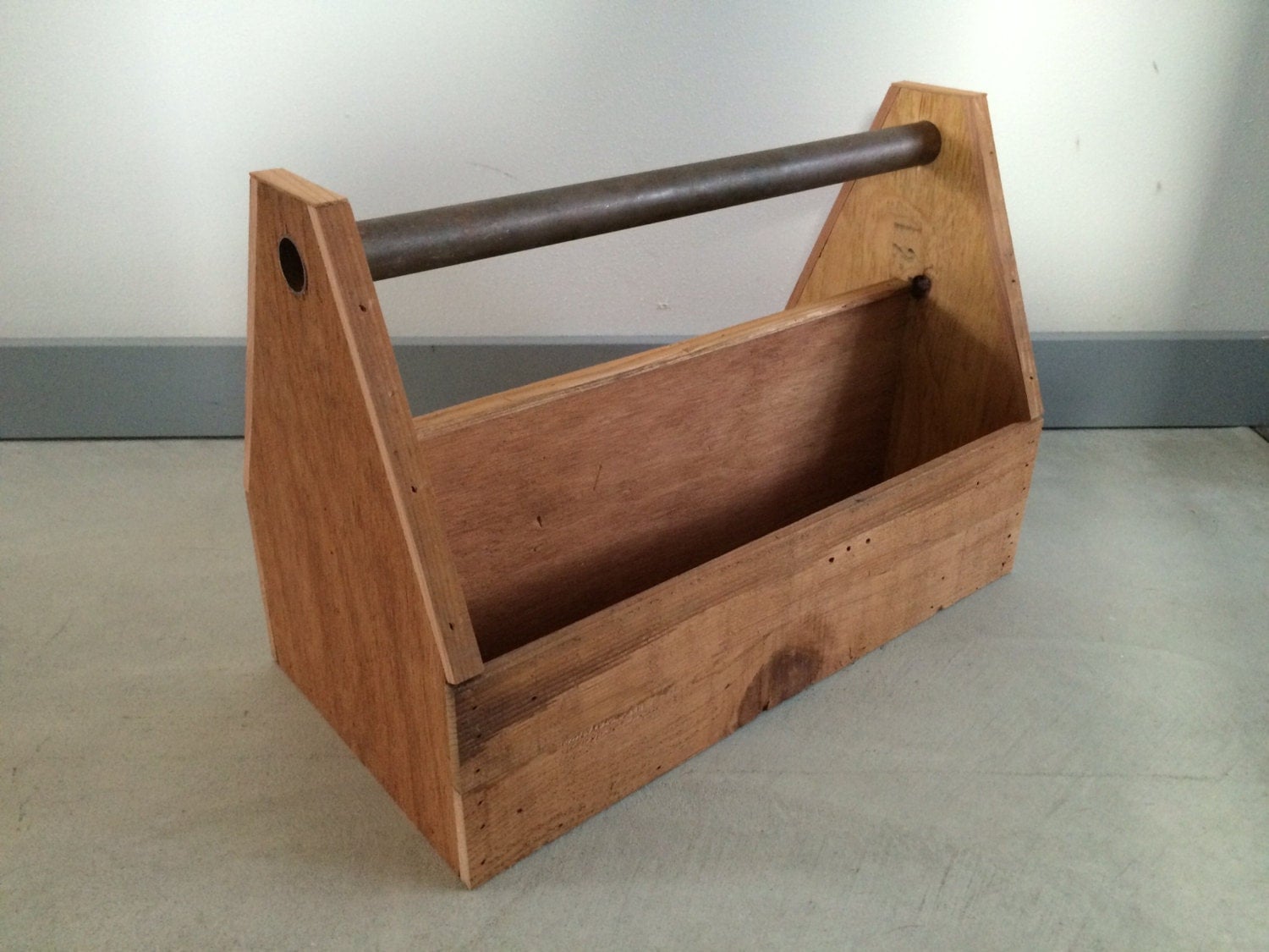 Wood Tool Box Tote Made From Reclaimed Redwood By Wesleywoodworks