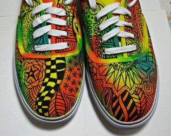 Zentangle sneakers, shoes, sneakers, custom sneakers, zentangle art, original art, OOAK, womens sneakers, handpainted