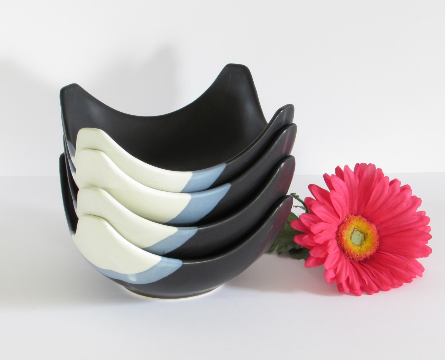 Unique Square Bowls Four Corners Pottery Dishes