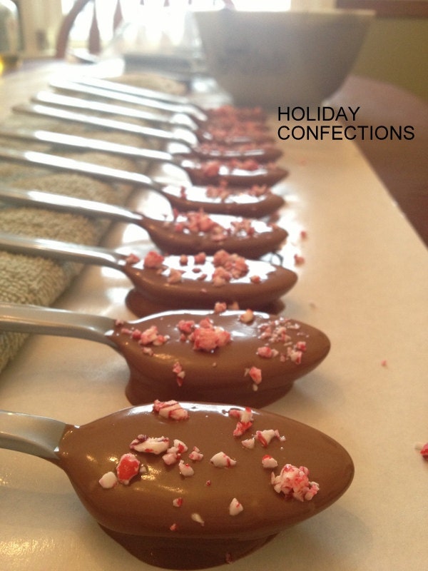 Peppermint Chocolate Coffee Dunker Spoons Flavored Spoons