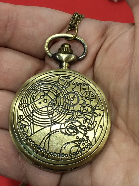 Items similar to Dr. Who The Time Lord Pocket Watch Necklace in
