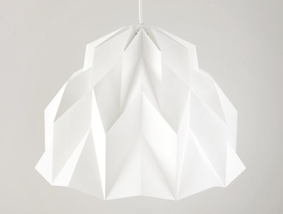 RUFFLE: Origami Polypropylene Lamp Shade White / FiberStore