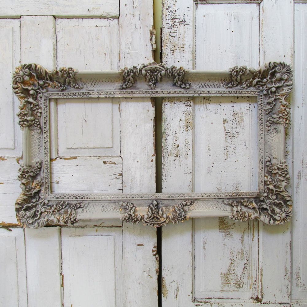 Large vintage frame ornate hand painted putty by AnitaSperoDesign