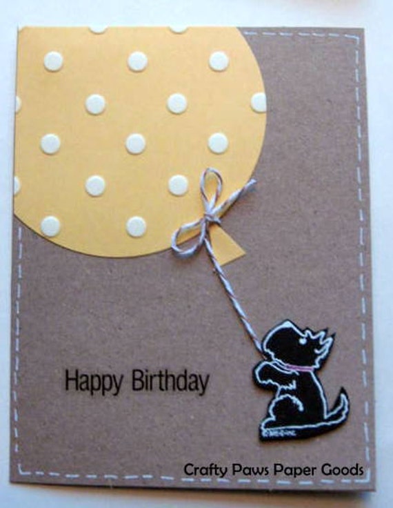 Scottie Birthday card Happy Birthday card by CraftyPawsPaperGoods