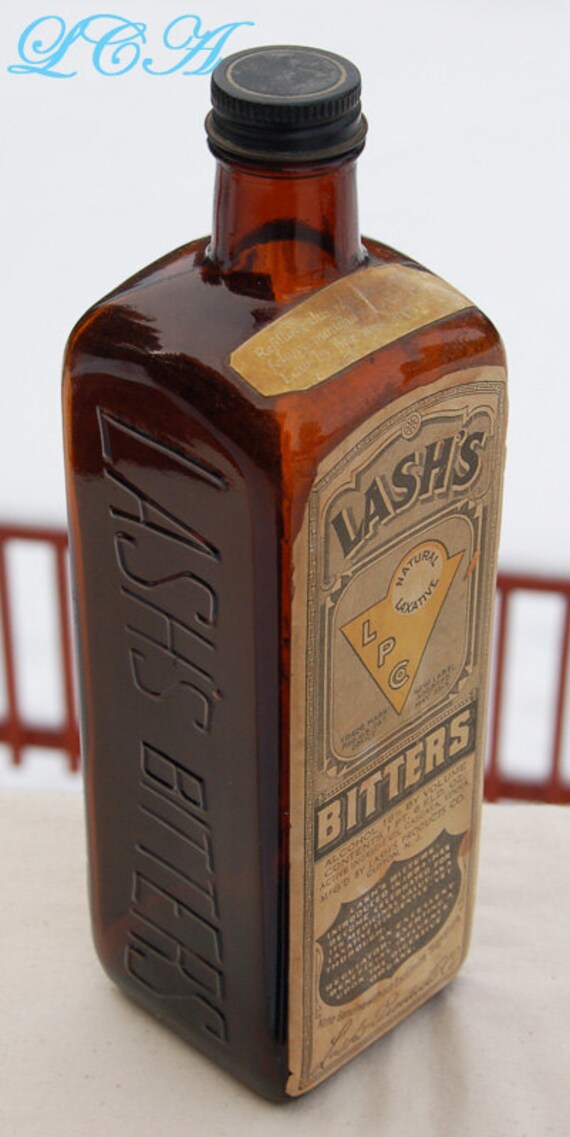 Nice Antique LASH'S BITTERS Quack Cure Patent Medicine
