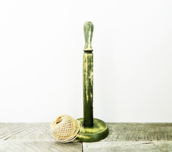 Olive Green Paper Towel Holder Bracelet Rack by GreenFoxStudio