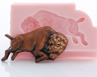 Buffalo Flexible Silicone Mold Use with Resin, Polymer Clays, Metal Clays, Food Safe, Fondant, Chocolate, Sugar Art, Candy, Gum Paste (953