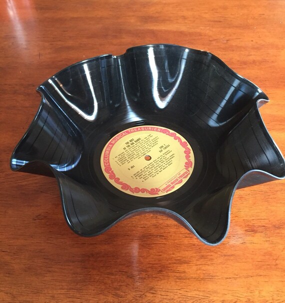 Vinyl Record bowl by SkeletonKeyBoutique on Etsy
