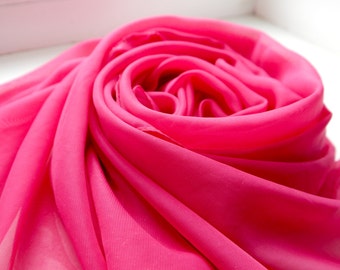 Silk Chiffon Scarf, Handmade scarf, Women's Scarf, Gift for Her, Gift for Girlfriend