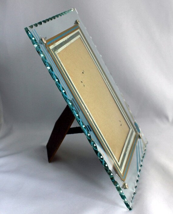 Reverse Painted Vintage Art Deco Glass Picture by ClassicOldStuff