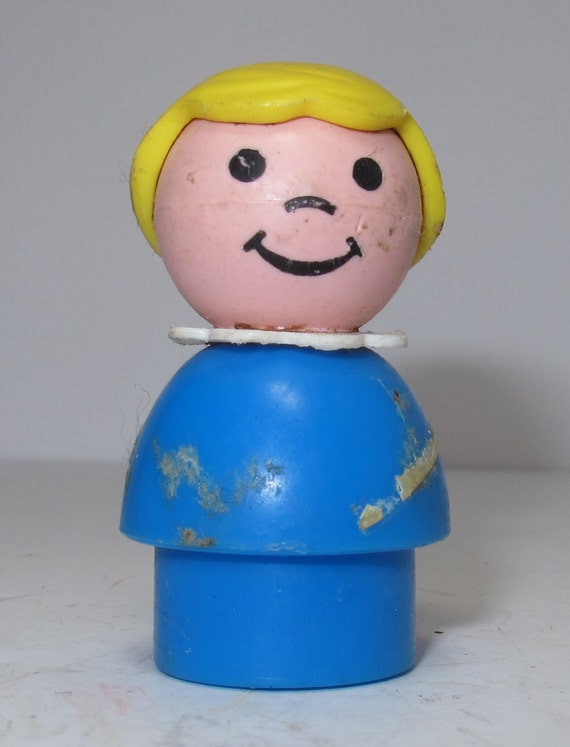 vintage fisher price little people mom in blue