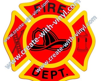 FIRE DEPT firefighter SVG for Cricut, Cameo, Embroidery, svg files