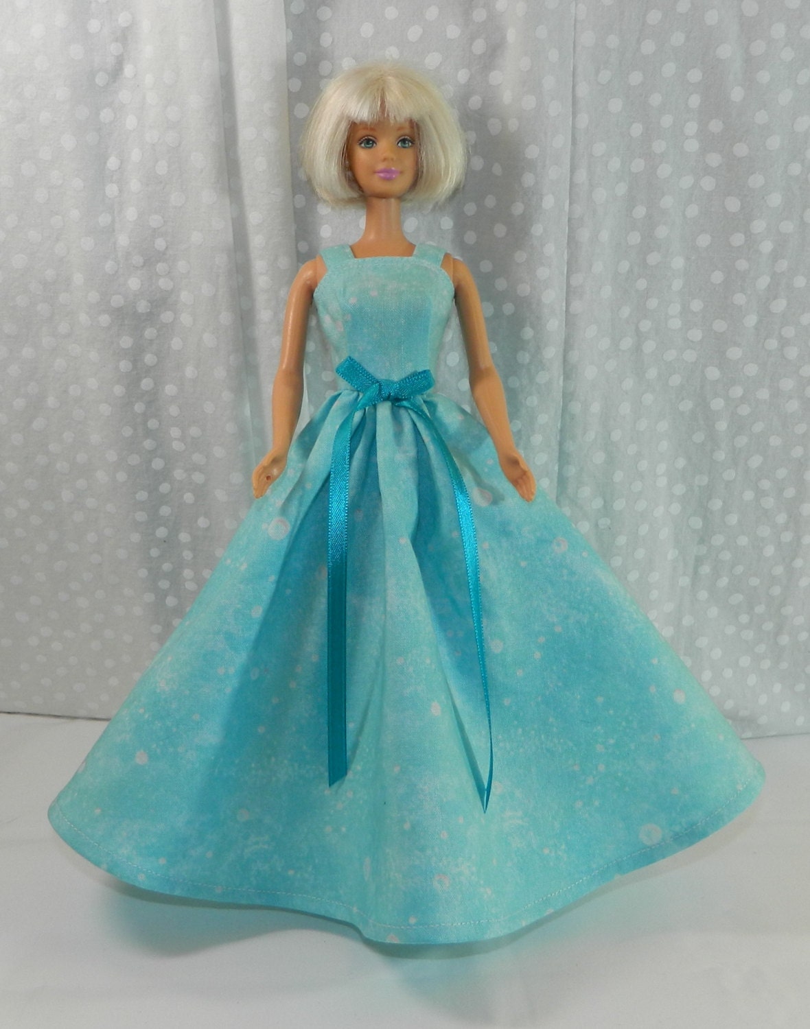 barbie in blue gown