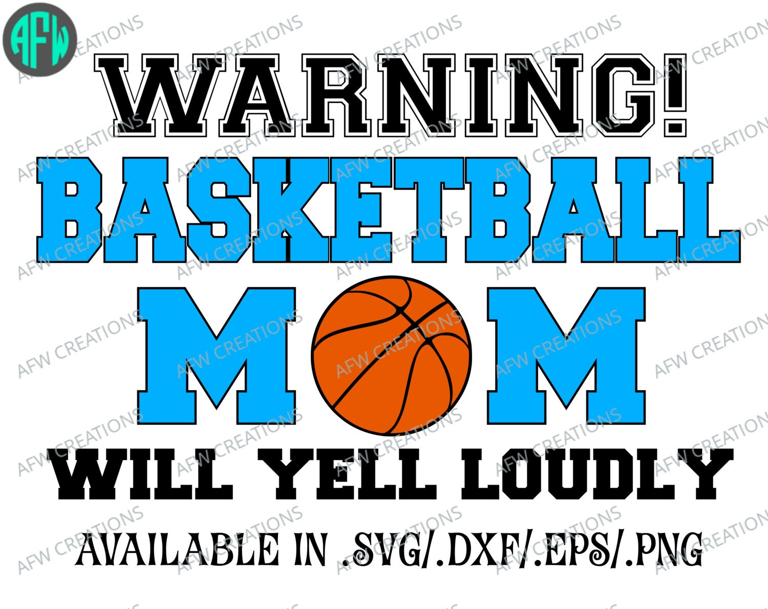Download Digital Cut File Basketball Mom Sports Mom by AFWifeCreations