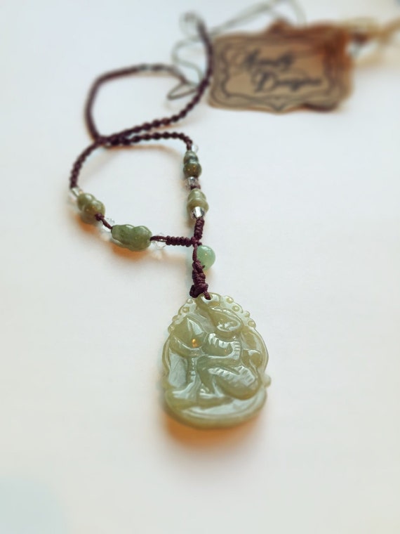 Items similar to Jade Pendant Necklace on Etsy
