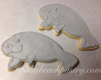 12 MANATEE Sugar Cookie favors 1 Dozen
