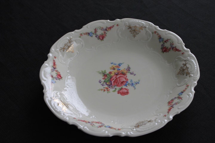 Vintage Bavaria Schinding Serving Deep Dish Plate Roses – Haute Juice